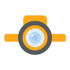 Head Lamp Flat Multicolor Icon