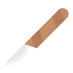 Line Cutter Flat Multicolor Icon