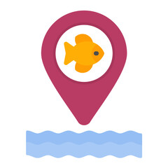 Map Flat Multicolor Icon