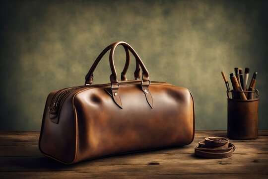 Craft a Bowler bag image with an artistic twist, incorporating soft focus and subtle vignetting for a vintage vibe. 