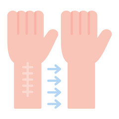 Scars Removal Flat Multicolor Icon