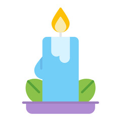 Scented Candle Flat Multicolor Icon