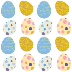 easter eggs seamless pattern