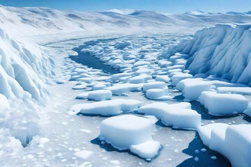 The snow salt or ice melt dissolved icy pathways. 