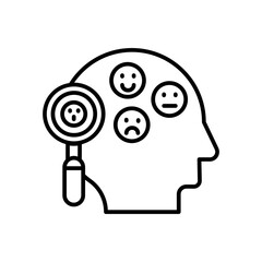 Emotional icon. outline icon