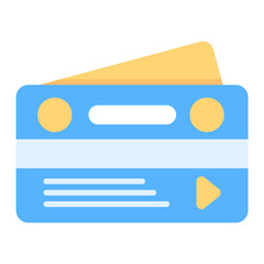 Debit Card Flat Multicolor Icon