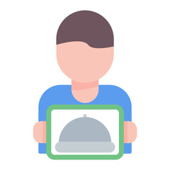 Food Delivery Flat Multicolor Icon