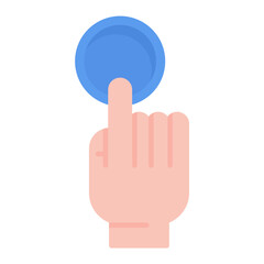 Gesture Control Flat Multicolor Icon