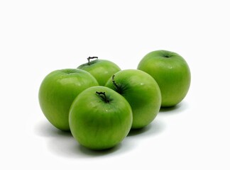 green jujube,  on a white background, close-up