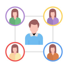 Intermediary Mediator Flat Multicolor Icon