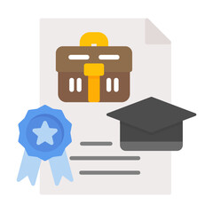 Qualification Flat Multicolor Icon