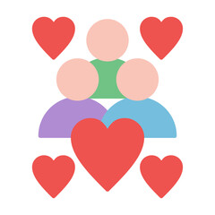 Volunteering Flat Multicolor Icon