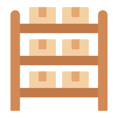 Shelf Capacity Flat Multicolor Icon