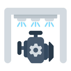 Engine Wash Flat Multicolor Icon