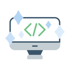 Clean Code Flat Multicolor Icon