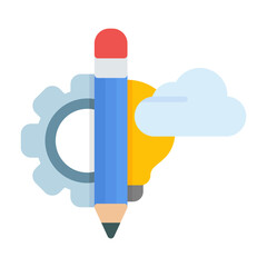Creative Process Flat Multicolor Icon