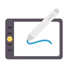 Drawing Tablet Flat Multicolor Icon