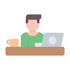 Freelance Flat Multicolor Icon