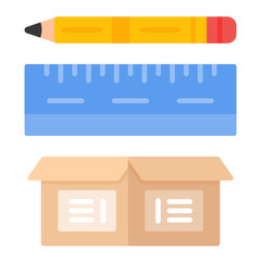 Learning Material Flat Multicolor Icon