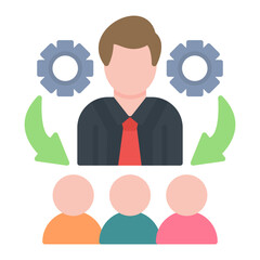 Mentoring Flat Multicolor Icon