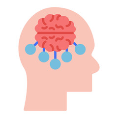Mind Mapping Flat Multicolor Icon