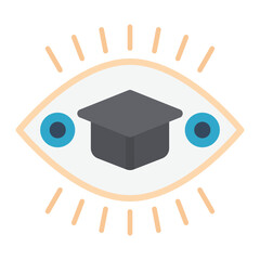 Vision Flat Multicolor Icon