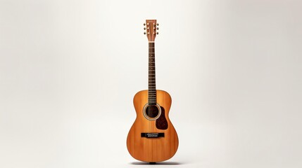 a brown guitar with a black neck