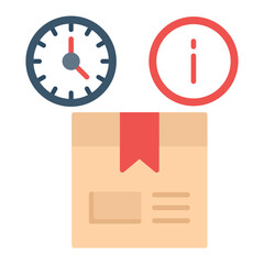 Real Time Inventory Info Flat Multicolor Icon