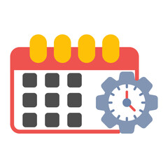 Schedule Procedure Flat Multicolor Icon