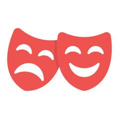 Opera Mask Flat Multicolor Icon