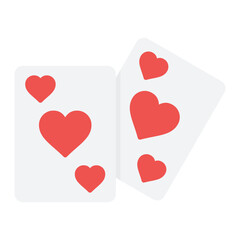 Playing Cards Flat Multicolor Icon