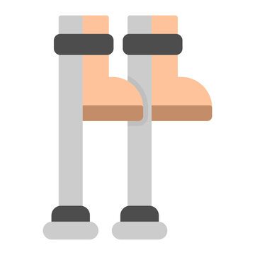 Stilts Flat Multicolor Icon