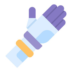 Prosthetic Arm Flat Multicolor Icon