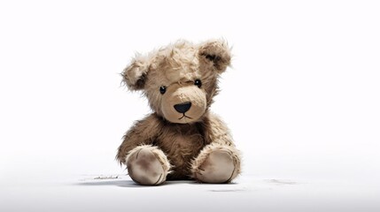 a stuffed animal on a white surface