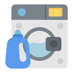 Natural Laundry Detergent Flat Multicolor Icon