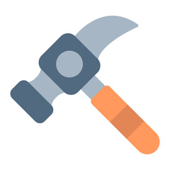 Hammer Flat Multicolor Icon