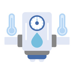 Water Heater Flat Multicolor Icon