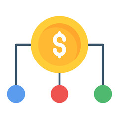 Diversify Flat Multicolor Icon