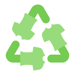 Downcycling Flat Multicolor Icon