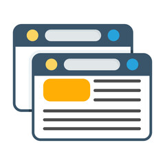 Content Marketing Flat Multicolor Icon