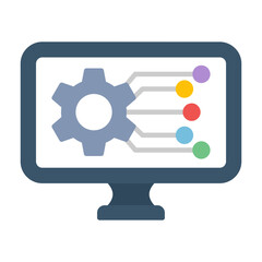 Research And Development Flat Multicolor Icon