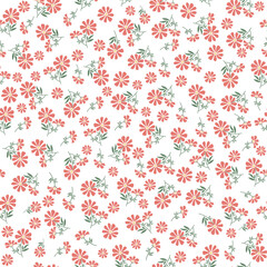 pink seamless flowers pattern. Delicate petals and vibrant blossoms create an artistic and vintage botanical illustration. Perfect for wallpaper, fabric, wrapping paper and more.