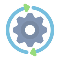 Change Management Flat Multicolor Icon