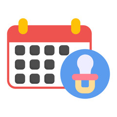 Parental Leave Flat Multicolor Icon