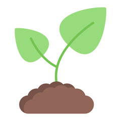 Green Sprout Flat Multicolor Icon