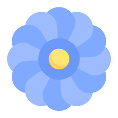 Hydrangea Flat Multicolor Icon