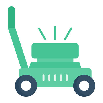 recommend clip art: Lawn Mower Flat Multicolor Icon