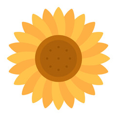 Sunflower Flat Multicolor Icon