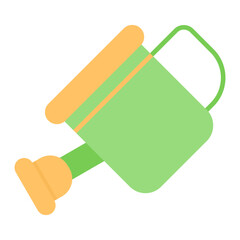 Watering Can Flat Multicolor Icon