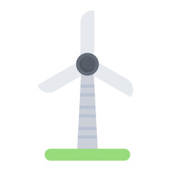 Windmill Flat Multicolor Icon